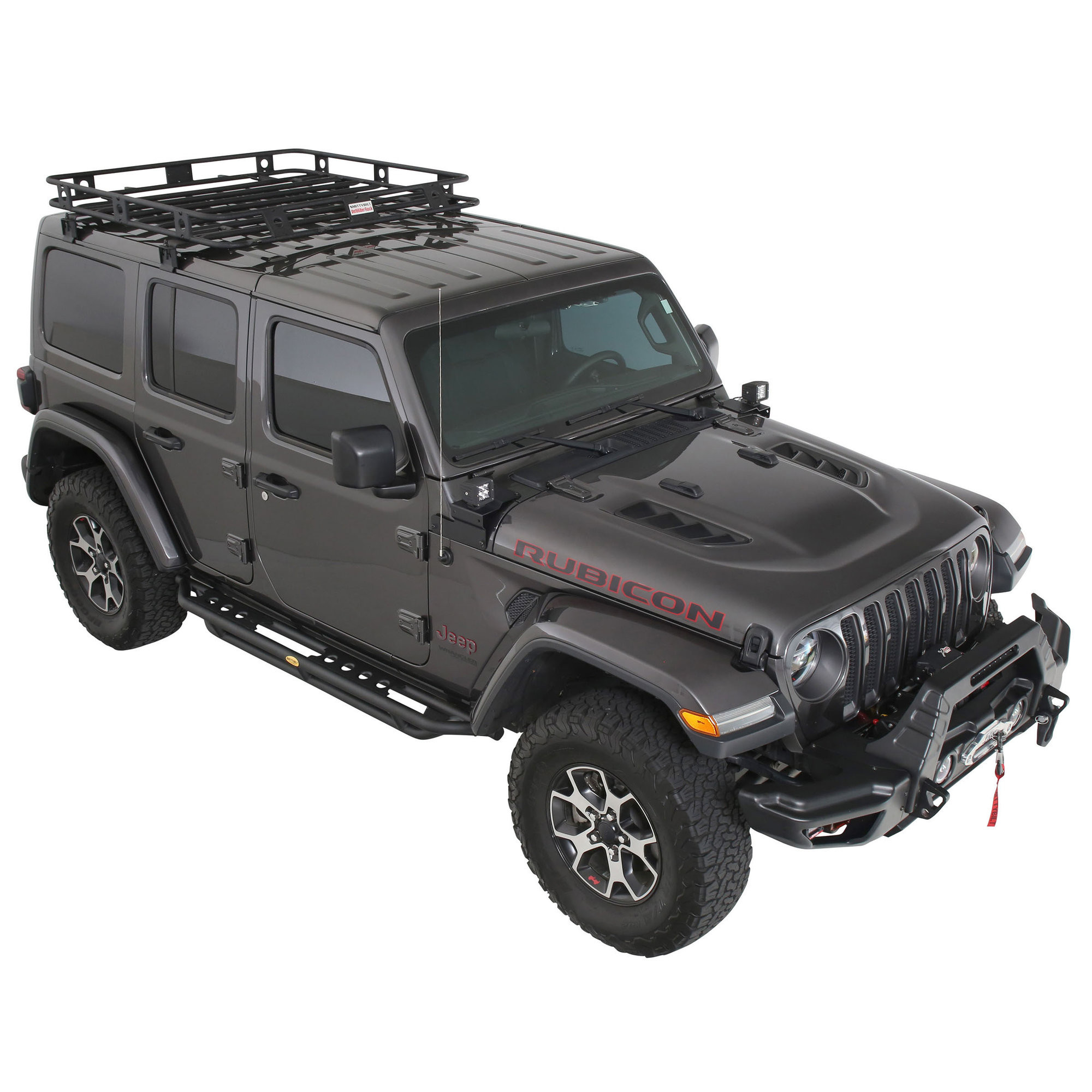 Just Jeeps SmittyBilt Defender Series Roof Rack Basket 4.5' X 4.5' Kit ...