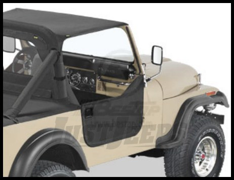 Bestop Half Doors In Black Crush For 1980 95 Jeep Wrangler Yj Cj7 Cj8 53038 01