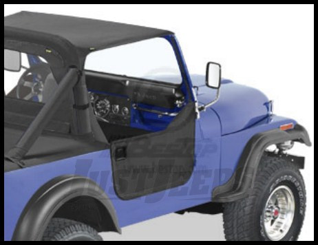 Bestop Half Doors In Black Denim For 1980 95 Jeep Wrangler Yj Cj7 Cj8