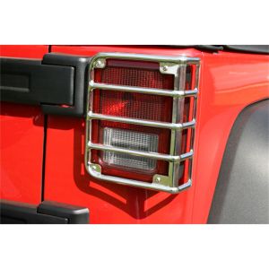 Rugged Ridge Euro Guard Rear Light Guards in Stainless Steel For 2007-18 Jeep Wrangler JK 2 Door & Unlimited 4 Door Models 11103.03