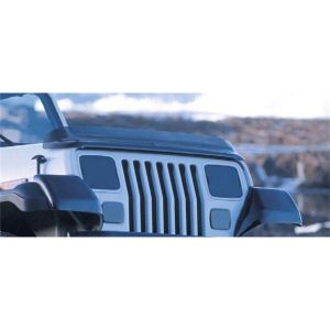 Rugged Ridge Wraparound Bug Deflector Smoke For 1987-06 Wrangler, Rubicon and Unlimited 11350.01