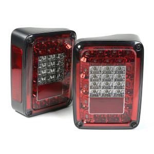 Rugged Ridge Smoked LED Tail Lamp Kit For 2007-18 Jeep Wrangler JK 2 Door & Unlimited 4 Door Models 12403.88