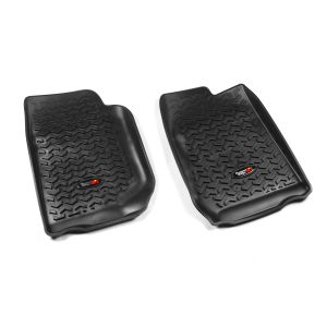 Rugged Ridge Front Floor Liner Pair In Black For 2007-13 Jeep Wrangler & Wrangler Unlimited JK 12920.01