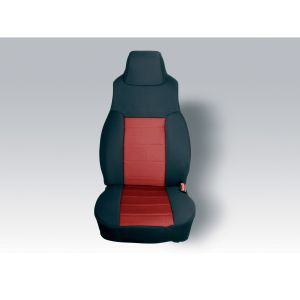 Rugged Ridge Neoprene Custom-Fit Front Seat Covers Red on black 1991-95 Jeep Wrangler YJ 13211.53