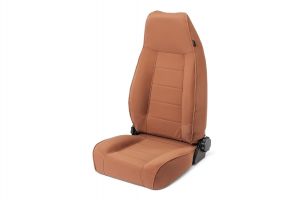 Rugged Ridge Premium High-Back Reclining Bucket Seat Nutmeg Denim 1976-02 Wrangler YJ TJ and CJ Series 13402.07