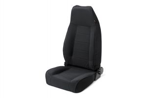 Rugged Ridge Premium High-Back Reclining Bucket Seat Black Denim 1976-02 Wrangler YJ TJ and CJ Series 13402.15