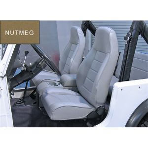 Rugged Ridge Premium High-Back Reclining Bucket Seat Nutmeg denim 1976-02 Wrangler YJ TJ and CJ Series 13402.07