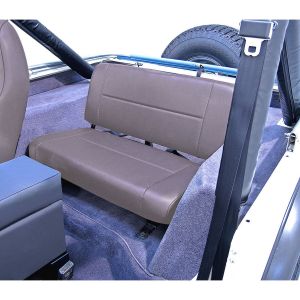 Rugged Ridge Fixed Vinyl Rear Seat Gray denim 1955-95 Wrangler and CJ 13461.09