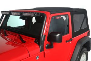 Rugged Ridge Black Diamond Vinyl Soft Top Replacement Skin With 30 mil Windows For 2010-18 Jeep Wrangler JK 2 Door With Cable-Style Top 13737.35