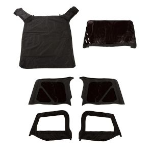 Rugged Ridge Black Diamond Montana Top With Upper Door Skins For 1997-06 Jeep Wrangler TJ With Half Doors 13758.35