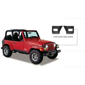 Bushwacker TrailArmor Front Corner Stone Guards For 1997-06 Jeep Wrangler TJ Models