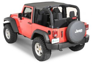 QuadraTop Bimini Top in Black Diamond for 07-18 Jeep Wrangler JK 2 Door 11022-2435