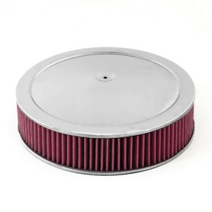 Rugged Ridge 14" Round Air Cleaner Assembly Chrome Lid With Synthetic Filter For Universal Applications 17751.52