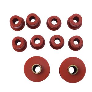 Rugged Ridge Leaf Spring Bushing Kit Red Front For 1976-86 Jeep CJ Series 18364.02