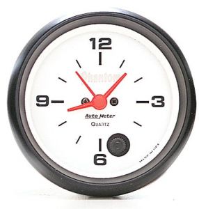 Auto Meter Phantom Series 2 1/16" Diameter Clock with Quartz Movement 5785