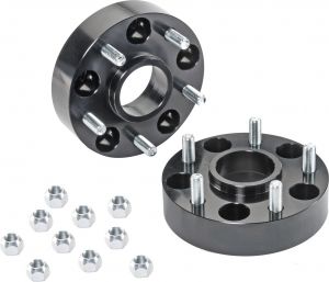 SpiderTrax Wheel Spacer 1.50" 5 X 5 Bolt Pattern In Black For 2007-18 Jeep Wrangler JK/JKU, 2006-10 Commander XK & 2005-10 Grand Cherokee WK Models WHS010K