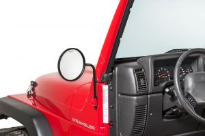 Quadratec Adventure Mirrors with Round Head for 76-20+ Jeep Wrangler JL, JK, TJ, YJ, CJ & Gladiator JT 13111-0401