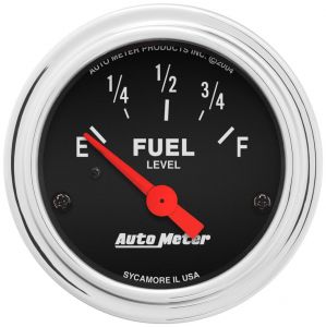 Auto Meter 2 1/16" Diameter Electrical Fuel Gauge (0 OHMS = Empty, 90 OHMS = Full) 2514