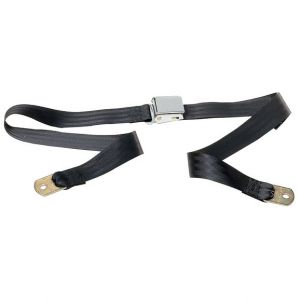 Seatbelt Solutions 2 Point Non-Retractable Lap Belt with Chrome Lift Lever Buckle 1800601-