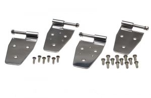 Kentrol Stainless Steel Full & Half Door Hinges For 1997-02 Jeep Wrangler TJ (Polished) 30525