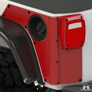 MetalCloak Molded Housing, Rear ExoSkin & ExoCorner Kit for 07-18 Jeep Wrangler JK, JKU 3436