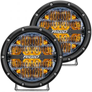 Rigid Industries 360-Series 6in LED Off-Road Drive Fog Lights, Amber - Pair 36206
