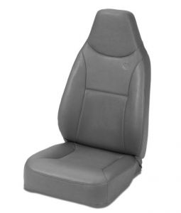 BESTOP TrailMax II Front Fixed Highback Seat In Grey Denim For 1976-06 Jeep CJ Series, Wrangler YJ & Wrangler TJ Models 3943609