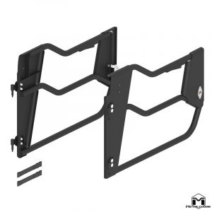 MetalCloak Aluminum Open Frame Tube Doors Front Pair for 07-18 Jeep Wrangler JK, JKU 4100