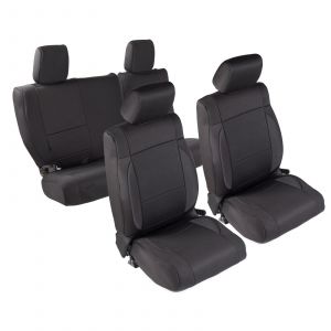 SmittyBilt Neoprene Front and Rear Seat Cover Kit In Black For 2013-18 Jeep Wrangler JK Unlimited 471601