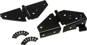 Kentrol Stainless Steel Windshield Hinge Set For 1976-95 Jeep CJ & Wrangler YJ (Black) 50403