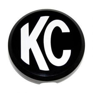 KC HiLiTES 6" Hard Plastic Light Cover In Black With White Logo 5105