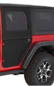 Bestop Full Two-Piece Soft Rear Doors For 2018+ Jeep Gladiator JT & Wrangler JL Unlimited 4 Door Models (Black Twill) 5175117