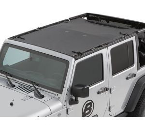 BESTOP Sun Bikini Safari Style Top In Black Diamond For 2007-18 Jeep Wrangler JK Unlimited 4 Door Models 5240135