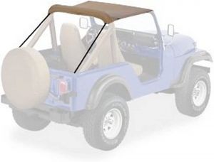 BESTOP Traditional Bikini Top In Tan Denim For 1976-83 Jeep CJ5 5250704