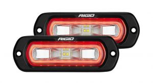 Rigid Industries SR-L Series Off-Road Spreader Lights, Red Halo - Pair 53222