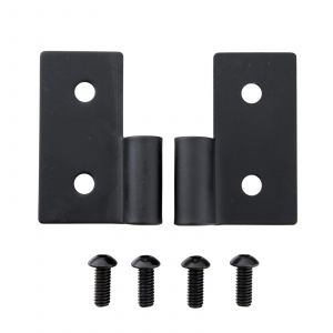 SmittyBilt Door Hinge Lower Brackets In Black For 1976-06 Jeep Wrangler YJ, TJ & CJ Series 7607