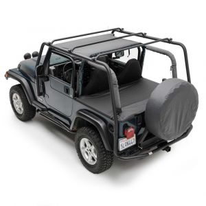 SmittyBilt SRC Roof Rack In Black Textured For 2007-18 Jeep Wrangler JK 2 Door Models 76716