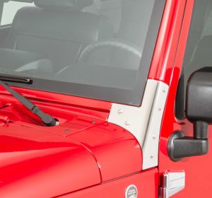 Kentrol Stainless Steel Windshield Supports for 07-18 Jeep Wrangler JK, JKU 80574-