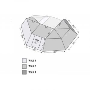 Overland Vehicle Systems - Nomadic 270 Drivers Side Awning Wall 1 18099909