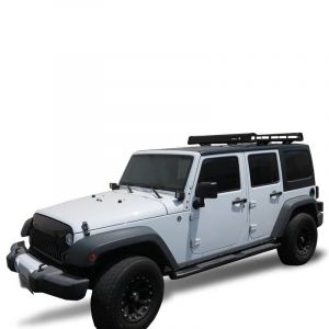 Black Horse Offroad Traveler Roof Rack (No Drill) for 2007-18 Jeep Wrangler JK Models BA-JKDR