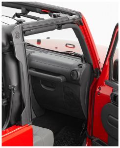 BESTOP Door Surround Kit for Cable Style Soft Tops In Black For 2007-18 Jeep Wrangler JK Unlimited 4 Door Models 5501101