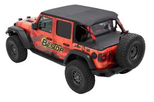 Bestop Header Safari Bikini Top (Black Diamond) w/Header Channel  for 18-23 Jeep Wrangler JL Unlimited 5260835