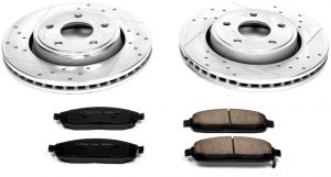 Power Stop Front Z23 Evolution Sport Performance 1-Click Brake Kit for 05-10 Jeep Commander XK & Grand Cherokee WK K2219