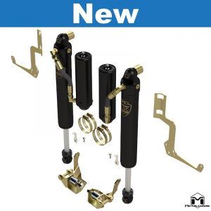 MetalCloak RockSport BLACK 4.5"/5.5" Front Pair Reservoir Shocks for 18+ Jeep Wrangler JL, JLU & 20+ Gladiator JT 1628