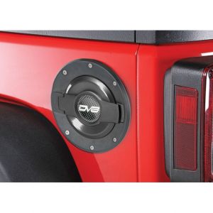 DV8 Offroad Fuel Door in Black for 07-18 Jeep Wrangler JK, JKU D-JP-190004-BLACK