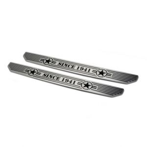 DV8 Offroad Front Sill Plates with Since 1941 Logo for 18+ Jeep Wrangler JL, JLU & Gladiator JT D-JL-180014-STR2