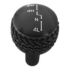 DV8 Off Road Black Billet Aluminum 4WD Shifter Knob For 07-18 Jeep Wrangler JK 2 Door & Unlimited 4 Door Models D-JP-180011-BK