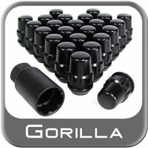 Gorilla Lock Acorn Black Chrome 3/4" Hex (5-Pack) 1/2" Thread 71481NBC5