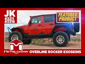 MetalCloak Overline Rocker Exo Skin, Pair for 07-18 Jeep Wrangler JK 2 Door 3311-