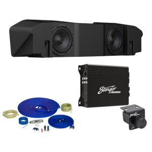 Stinger Off-Road AudioControl Under Seat Dual 8" Loaded Subwoofer Enclosure (700 Watt RMS/1,000 Watt Max) with Amplifier & Wiring Kit for Jeep Gladiator JT (2020-2024) TXJTDMT700SS1200